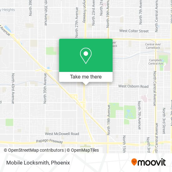 Mapa de Mobile Locksmith