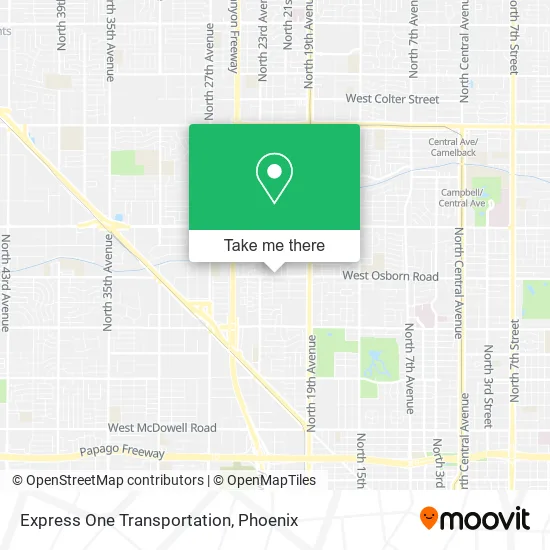 Express One Transportation map