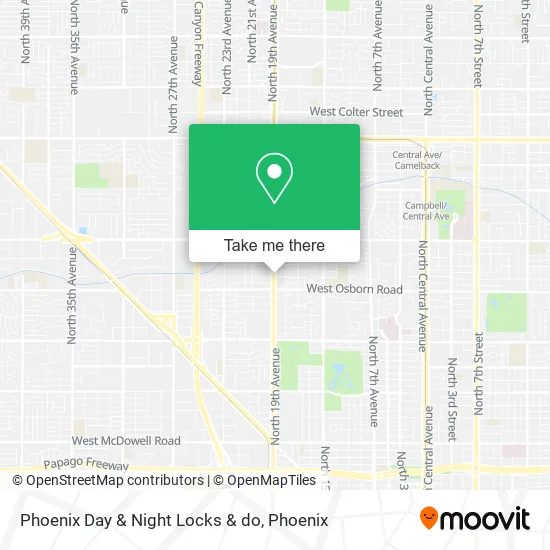 Mapa de Phoenix Day & Night Locks & do