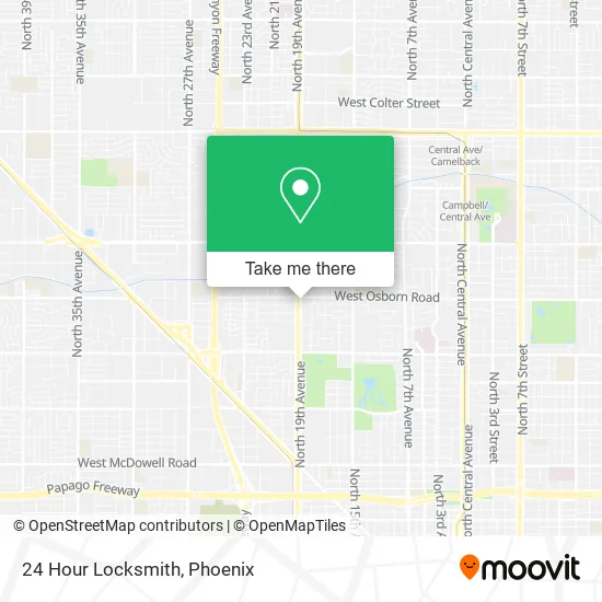 Mapa de 24 Hour Locksmith