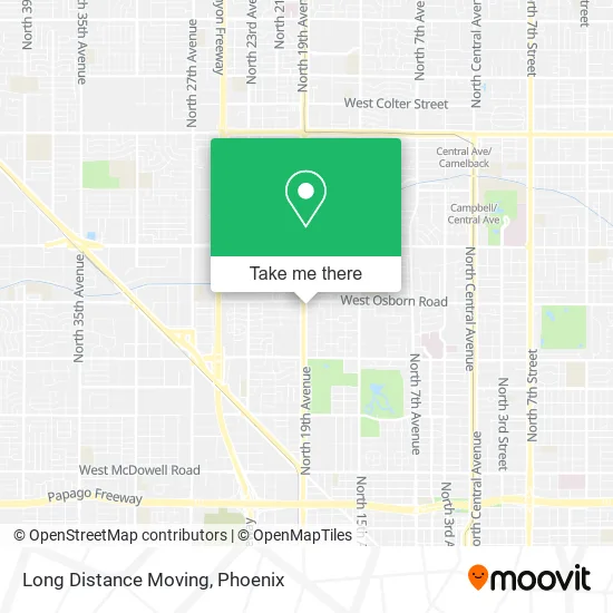 Long Distance Moving map