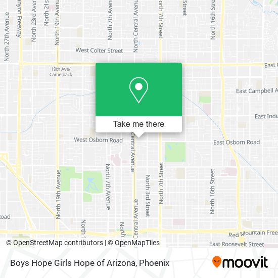 Boys Hope Girls Hope of Arizona map