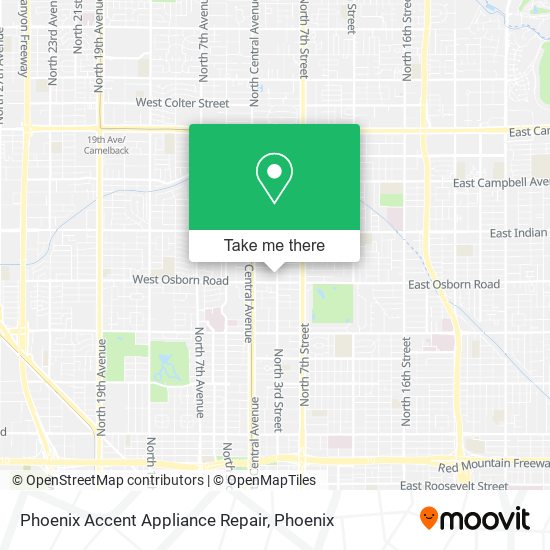 Mapa de Phoenix Accent Appliance Repair