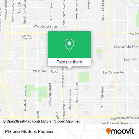 Mapa de Phoenix Modern
