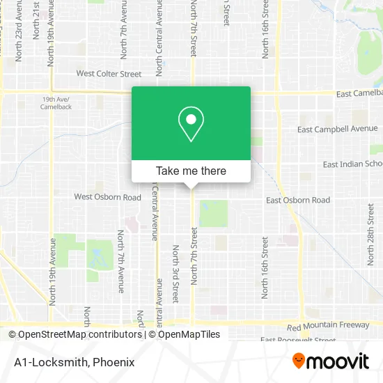 Mapa de A1-Locksmith