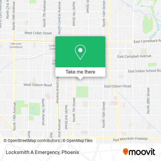 Locksmith A Emergency map