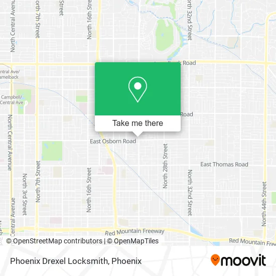 Phoenix Drexel Locksmith map