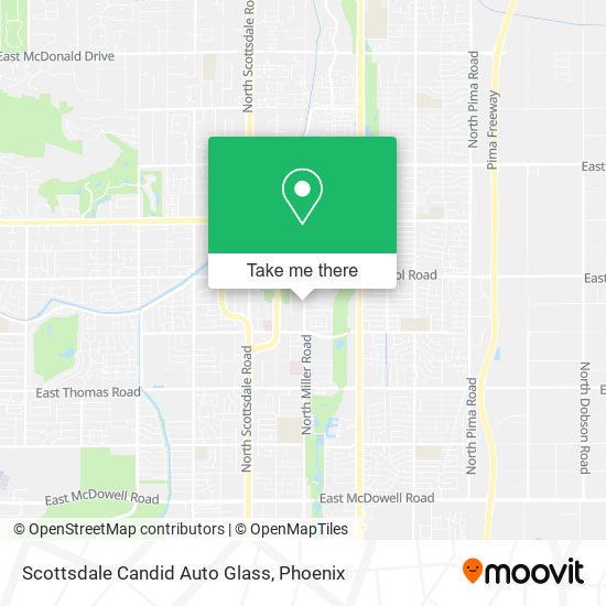 Mapa de Scottsdale Candid Auto Glass