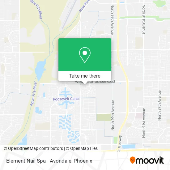 Mapa de Element Nail Spa - Avondale