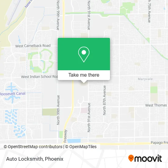 Auto Locksmith map