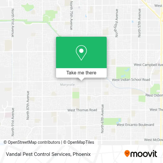 Vandal Pest Control Services map