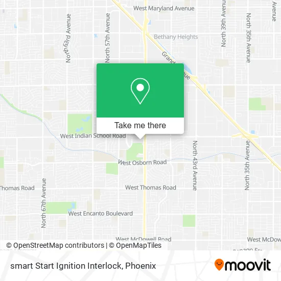 Mapa de smart Start Ignition Interlock