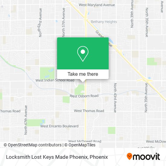 Mapa de Locksmith Lost Keys Made Phoenix