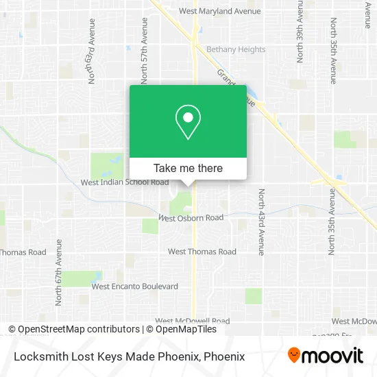 Mapa de Locksmith Lost Keys Made Phoenix