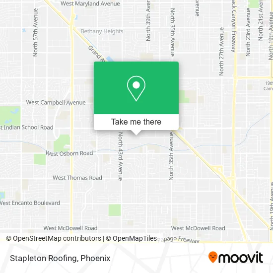 Stapleton Roofing map