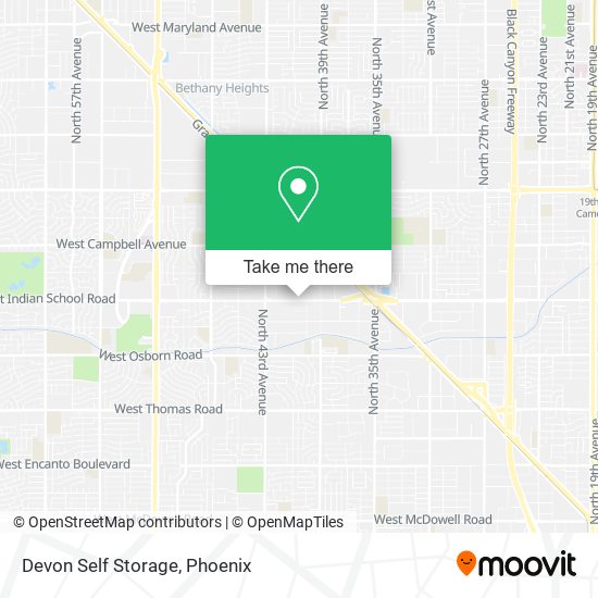 Mapa de Devon Self Storage