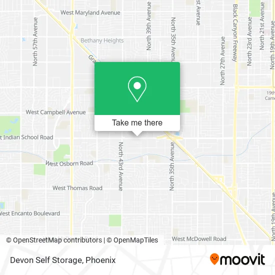Devon Self Storage map
