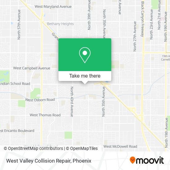 West Valley Collision Repair map