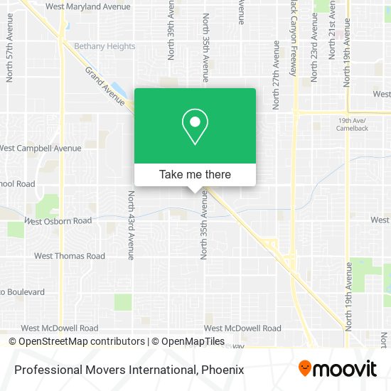 Mapa de Professional Movers International