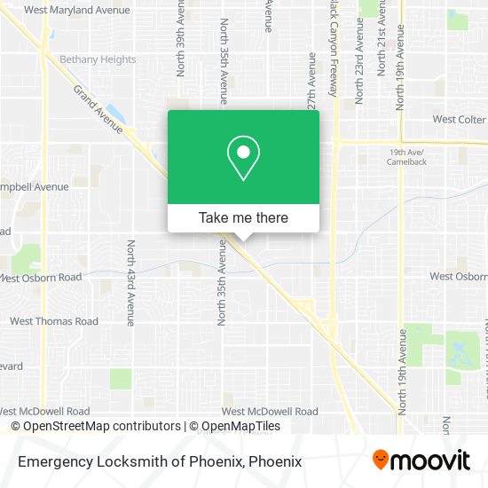 Mapa de Emergency Locksmith of Phoenix