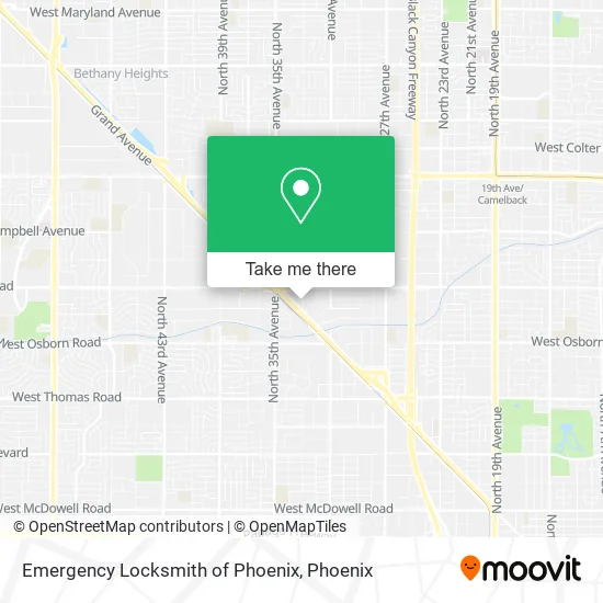 Mapa de Emergency Locksmith of Phoenix