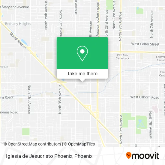 Iglesia de Jesucristo Phoenix map