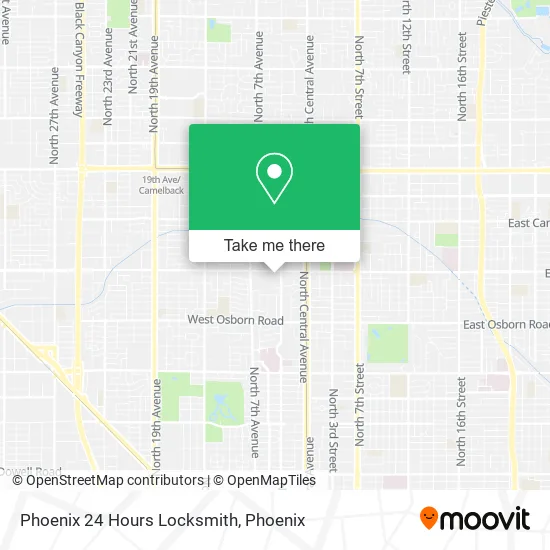 Phoenix 24 Hours Locksmith map