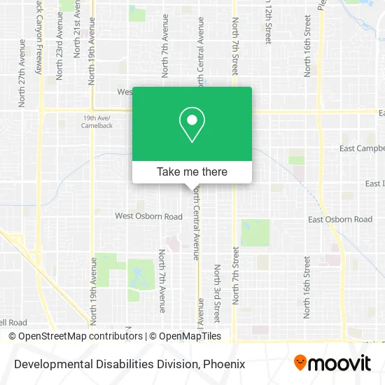Developmental Disabilities Division map