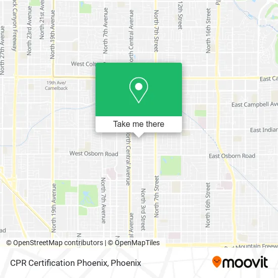 CPR Certification Phoenix map