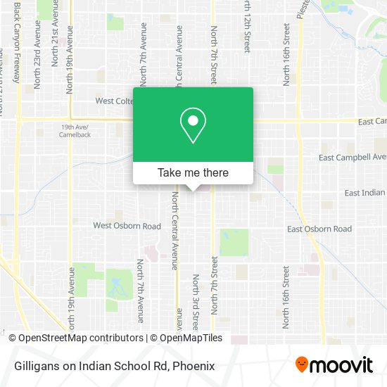 Mapa de Gilligans on Indian School Rd