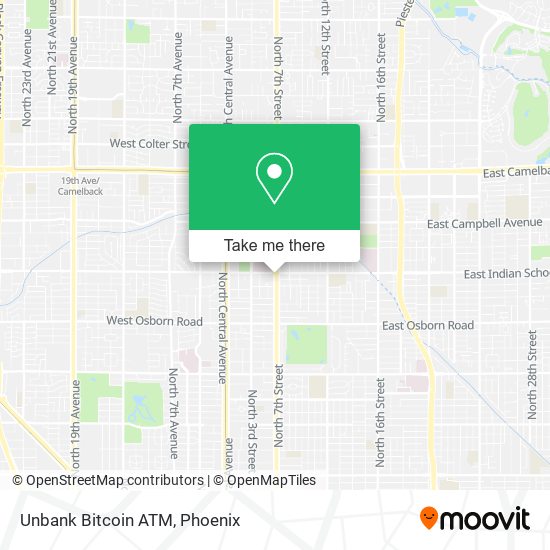 Unbank Bitcoin ATM map