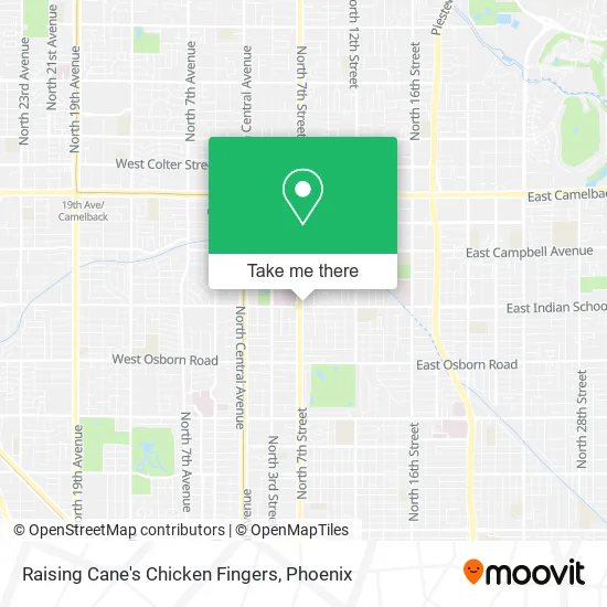 Raising Cane's Chicken Fingers map