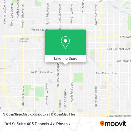 Mapa de 3rd St Suite 405 Phoenix Az