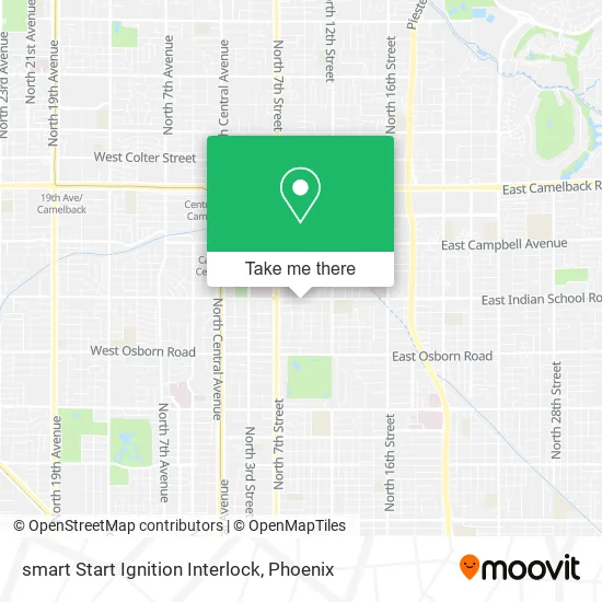 Mapa de smart Start Ignition Interlock