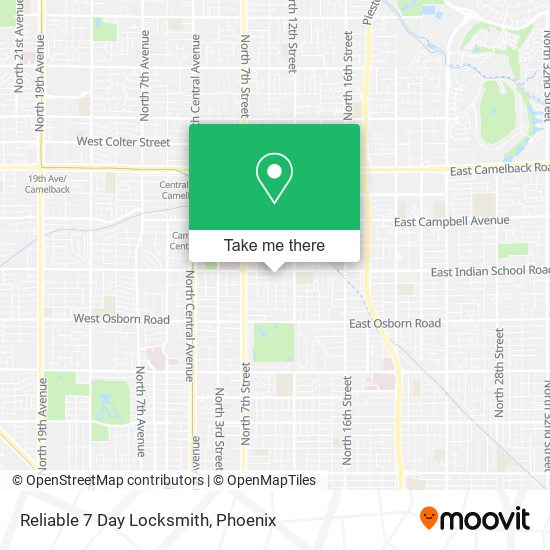 Reliable 7 Day Locksmith map