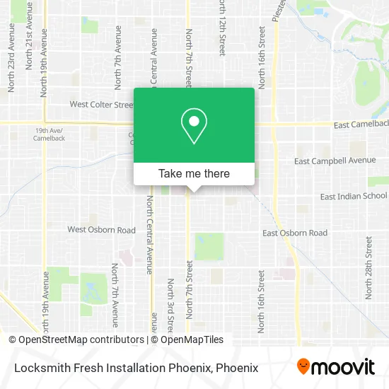 Mapa de Locksmith Fresh Installation Phoenix