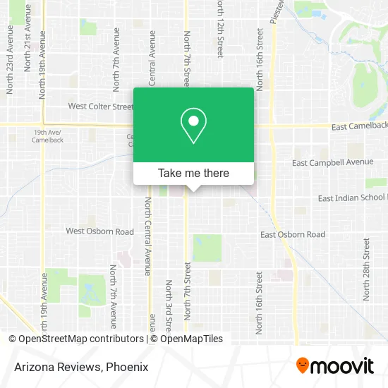 Arizona Reviews map