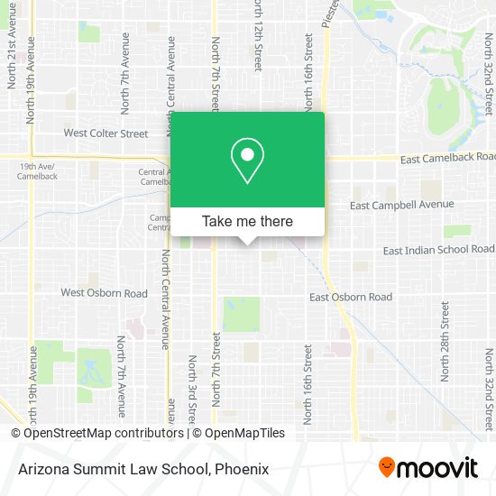 Arizona Summit Law School map