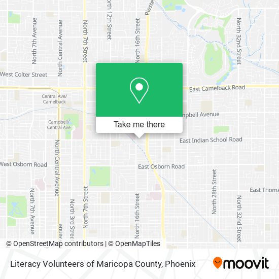 Literacy Volunteers of Maricopa County map