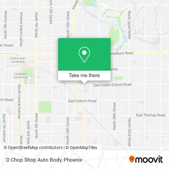 D Chop Shop Auto Body map