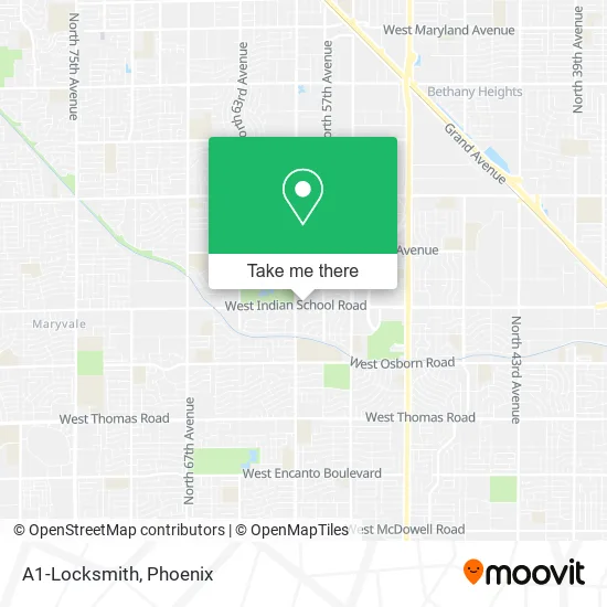 A1-Locksmith map
