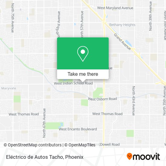 Eléctrico de Autos Tacho map