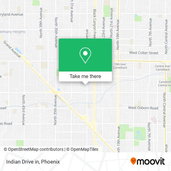 Indian Drive in map