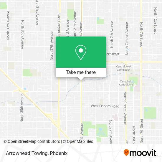 Arrowhead Towing map