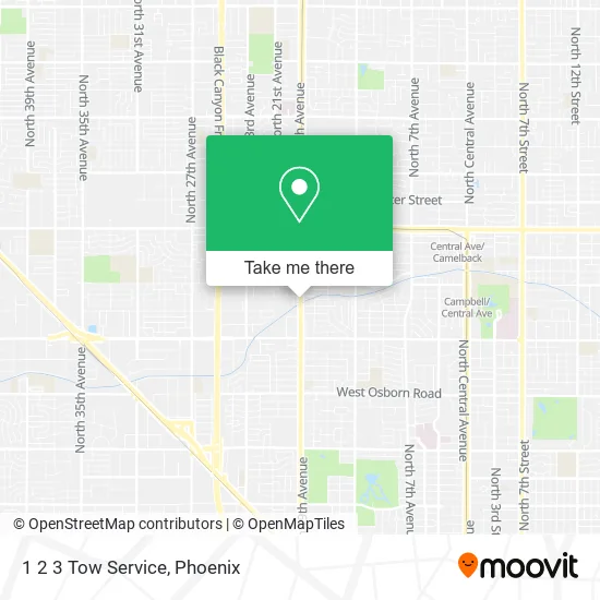 1 2 3 Tow Service map