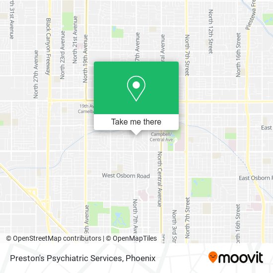 Mapa de Preston's Psychiatric Services