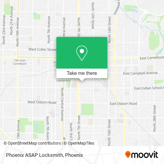 Mapa de Phoenix ASAP Locksmith