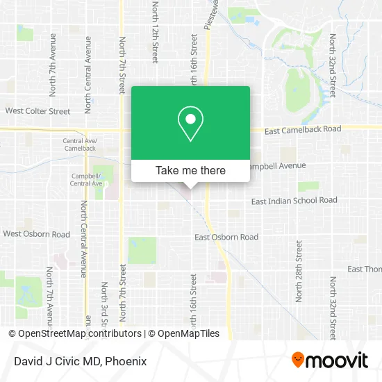 David J Civic MD map