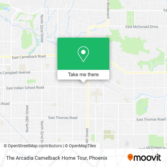 Mapa de The Arcadia Camelback Home Tour