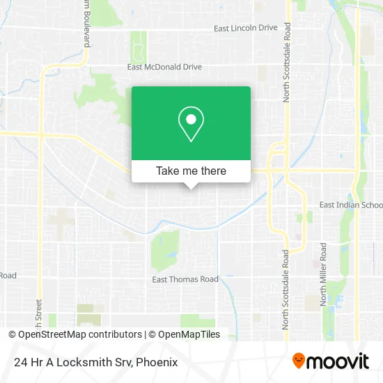 24 Hr A Locksmith Srv map